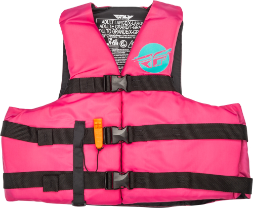 Fly Racing - Fly Racing Nylon Flotation Vest - 221-304142X - Neon Pink/Teal - 2XL