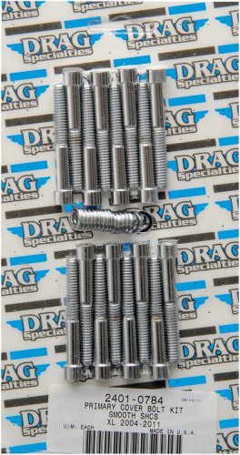 Drag Specialties - Drag Specialties Primary Cover Chrome Socket-Head Bolt Set - Smooth - MK685S