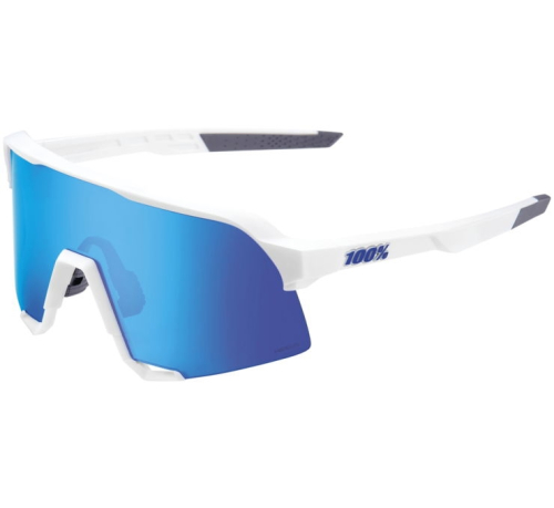 100% - 100% S3 Performance Sunglasses - 60005-00006 - Matte White / HiPer Blue Mirror Lens - OSFM