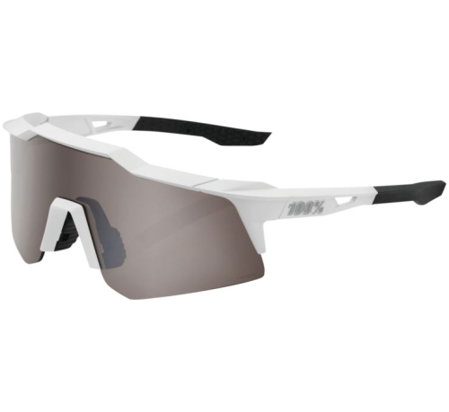100% - 100% Speedcraft XS Sunglasses - 60009-00003 - Matte White / Silver Lens - OSFM