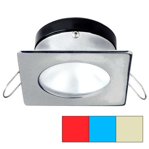 I2Systems Inc - i2Systems Apeiron A1120 Spring Mount Light - Square/Round - Red, Warm White &amp; Blue - Brushed Nickel