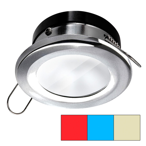I2Systems Inc - i2Systems Apeiron A1120 Spring Mount Light - Round - Red, Warm White &amp; Blue - Brushed Nickel