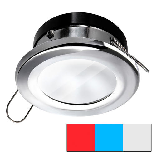 I2Systems Inc - i2Systems Apeiron A1120 Spring Mount Light - Round - Red, Cool White &amp; Blue - Polished Chrome