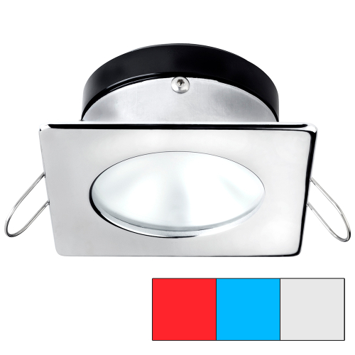 I2Systems Inc - i2Systems Apeiron A1120 Spring Mount Light - Square/Round - Red, Cool White &amp; Blue - Polished Chrome