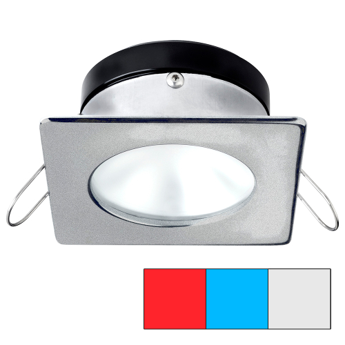 I2Systems Inc - i2Systems Apeiron A1120 Spring Mount Light - Square/Round - Red, Cool White &amp; Blue - Brushed Nickel