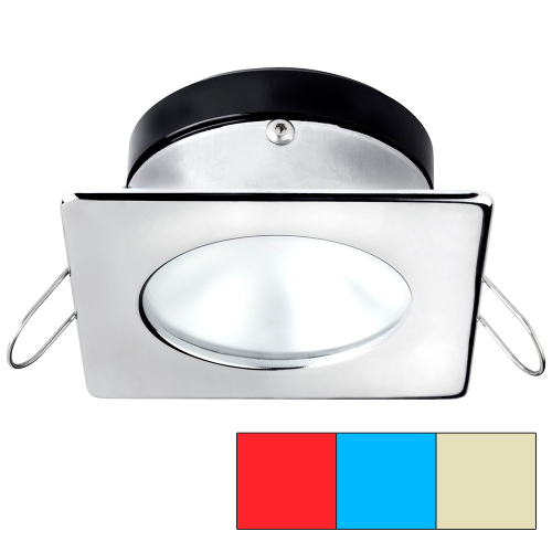 I2Systems Inc - i2Systems Apeiron A1120 Spring Mount Light - Square/Round - Red, Warm White &amp; Blue - Polished Chrome