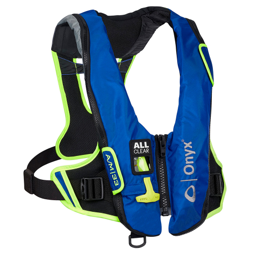 Onyx Outdoor - Onyx Impulse A/M-33 All Clear&reg; Auto/Manual Inflatable Life Jacket - Blue
