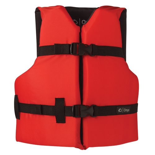 Onyx Outdoor - Onyx Nylon General Purpose Life Jacket - Youth 50-90lbs - Red