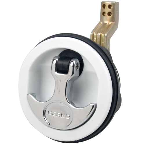Perko - Perko Flush Latch - Surface Mount Offset Cam Bar - 2.5" Hole - White