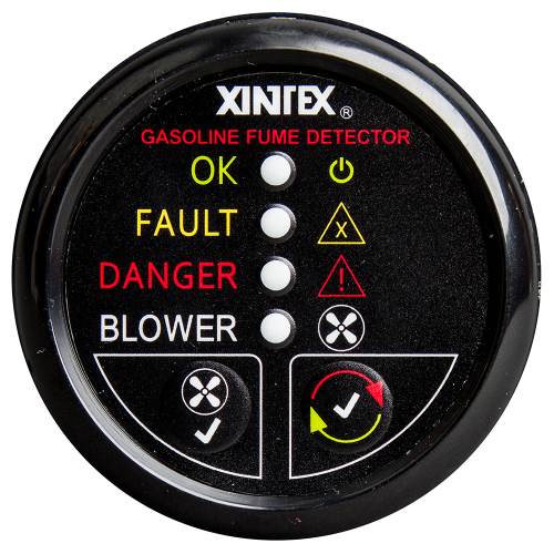 Fireboy-Xintex - Xintex Gasoline Fume Detector & Blower Control w/Plastic Sensor - Black Bezel Display