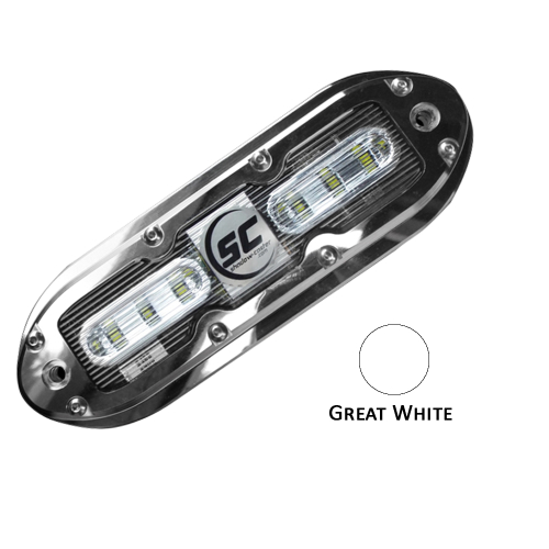 Shadow-Caster LED Lighting - Shadow-Caster SCM-6 LED Underwater Light w/20' Cable - 316 SS Housing - Great White