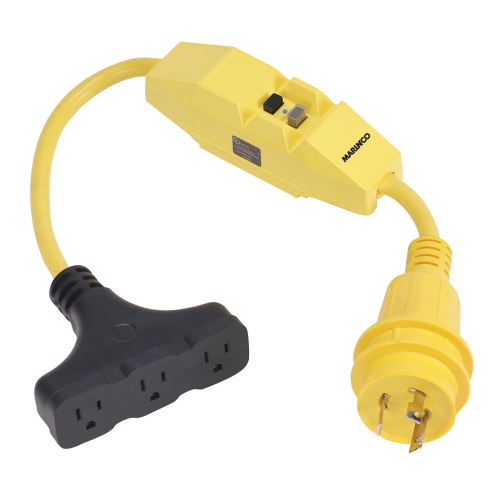 Marinco - Marinco Dockside 30A to 15A Adapter with GFI