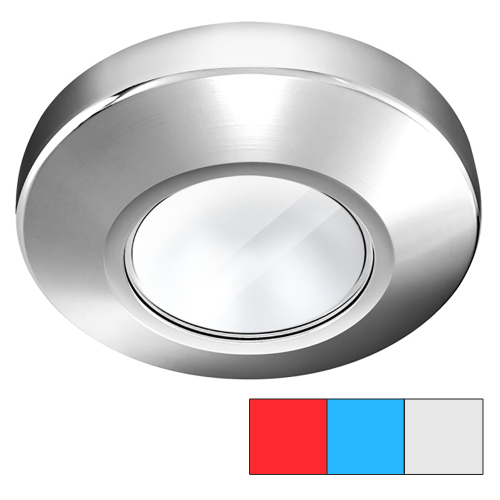 I2Systems Inc - i2Systems Profile P1120 Tri-Light Surface Light - Red, Cool White &amp; Blue - Chrome Finish