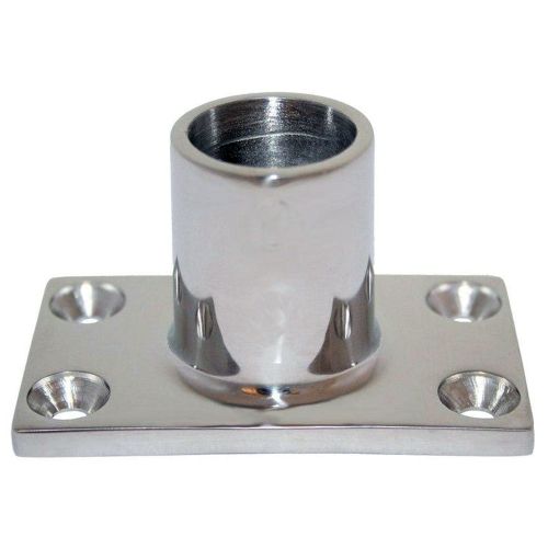 Whitecap - Whitecap 1" O.D. 90° Rectangle Base SS Rail Fitting