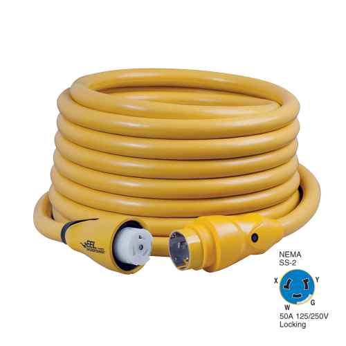 Marinco - Marinco CS504-50 EEL 50A 125V/250V Shore Power Cordset - 50' - Yellow