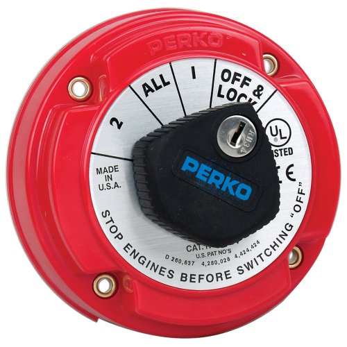 Perko - Perko 8504DP Medium Duty Battery Selector Switch w/Alternator Field Disconnect & Key Lock