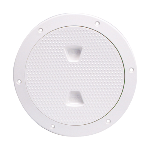 Beckson Marine - Beckson 6" Non-Skid Screw-Out Deck Plate - White