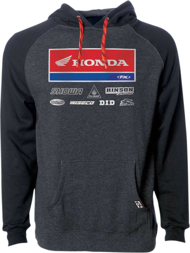 Factory Effex - Factory Effex Honda Racewear Hoodie - 24-88328 - Charcoal/Black - 2XL