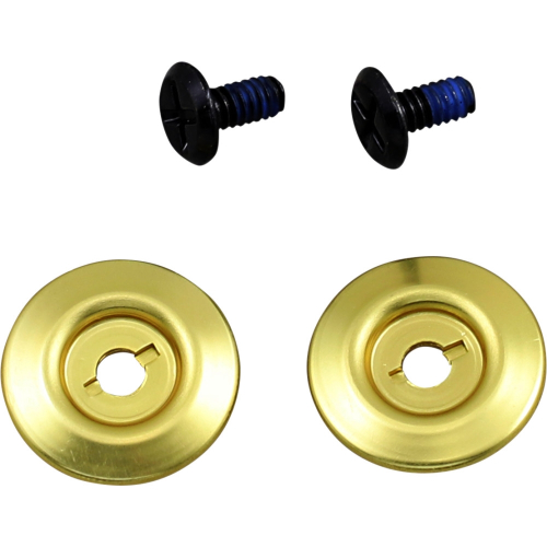 Biltwell Inc. - Biltwell Inc. Hardware Kit for Lane Splitter/Gringo S Helmets - Black Screw/Gold Baseplate - 0034-150-66