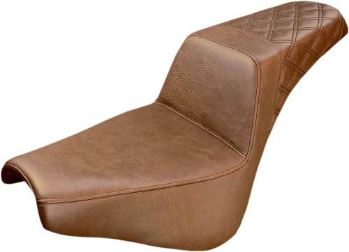 Saddlemen - Saddlemen Step-Up Rear LS Seat - Brown Smooth - 818-30-173BR