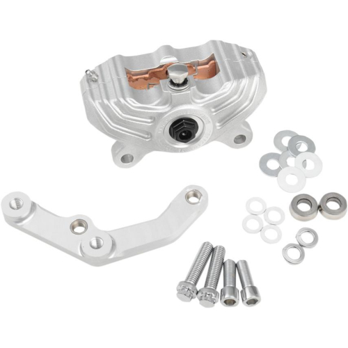 Performance Machine - Performance Machine Single Disc Front Caliper with Bracket for 11.5in. Rotor - Machine Ops - 0052-4005-SMC