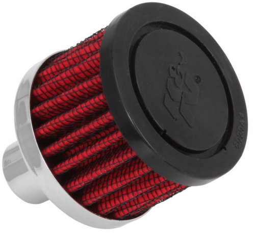 K&N Engineering - K&N Engineering Steel Base Crankcase Vent Filter - 3/4in. Vent - Rubber End Cap - 62-1030