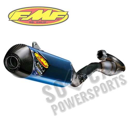 FMF Racing - FMF Racing Factory 4.1 RCT Full System - Blue Anodized - Carbon Endcap - 043353