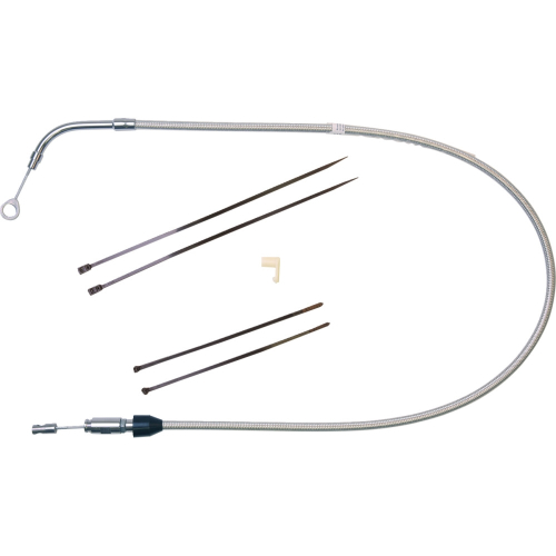 Magnum - Magnum Stock Length Quick Connect Braided Upper Clutch Cables - Polished Stainless - 39in. - 5235HE