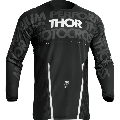 Thor - Thor Pulse Mono Jersey - 2910-7101 - Black/White - 2XL