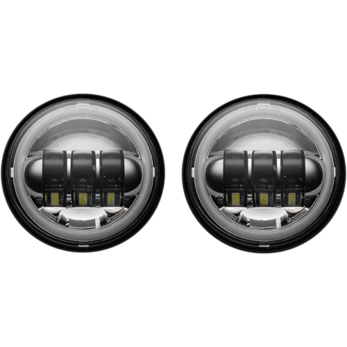 Custom Dynamics - Custom Dynamics 4.5in. LED Halo Passing Lamps - Chrome - CD-45-C