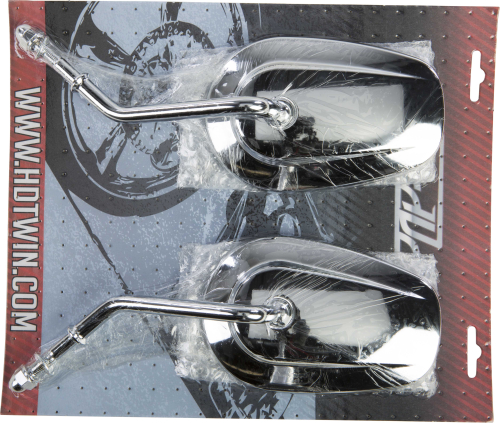 HardDrive - HardDrive OEM Style Tapered Mirrors with Short Stem - Chrome - 18-501