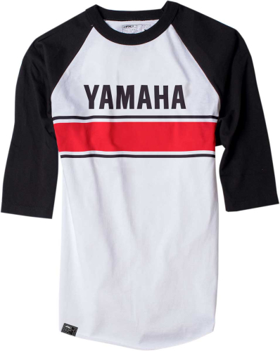 Factory Effex - Factory Effex Yamaha Baseball T-Shirt - 17-87232 - Vintage White/Black - Medium