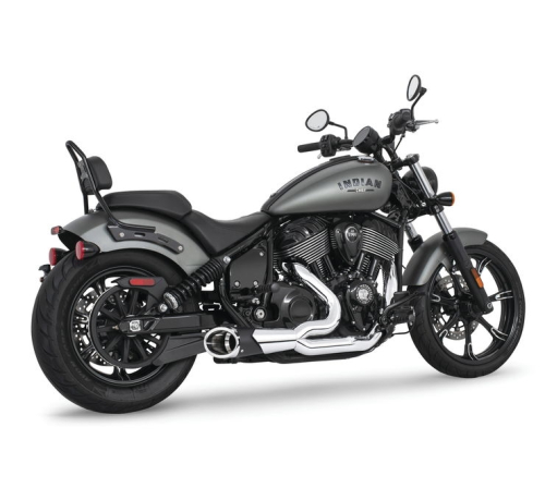 Freedom Performance - Freedom Performance Combat 2-into-1 Shorty Exhaust System for Chief - Combo Chrome/Chrome Tip - IN00410
