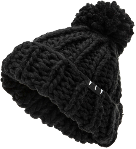 Fly Racing - Fly Racing Fly Womens Chunky Pom Beanie - 351-0156 - Black - OSFM