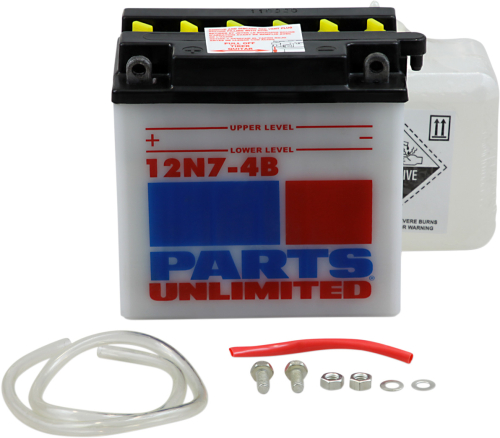 Parts Unlimited - Parts Unlimited 12V Conventional Battery Kit - 12N7-4B-FP