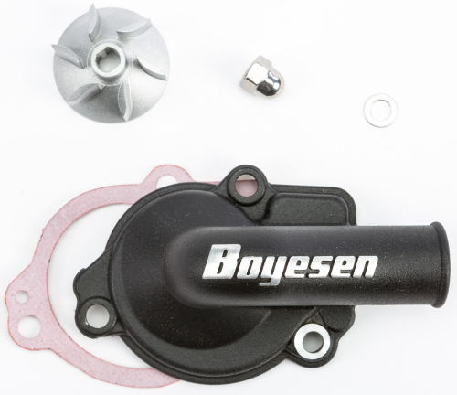 Boyesen - Boyesen Hy-Flo Water Pump Cover and Impeller Kit - Black - WPK-06CB