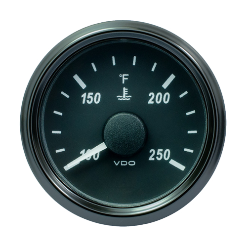 VDO - VDO SingleViu 52mm (2-1/16") Water Temperature Gauge - 250&deg;F - 450-30 Ohm