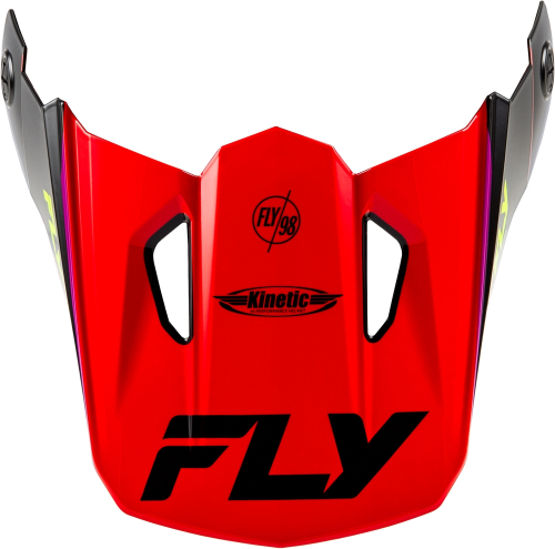 Fly Racing - Fly Racing Visor for Kinetic Rally Helmet - Red/Black/White - Md - Lg - 73-8694