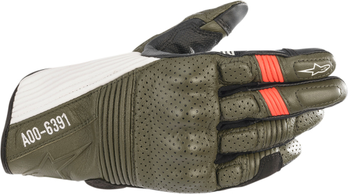 Alpinestars - Alpinestars AS-DSL Kei Gloves - 3566221-6123-2X - Forest Black/White/Red Fluo - 2XL