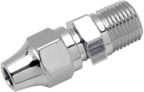 Drag Specialties - Drag Specialties Universal Chrome Male NPT Straight Master Cylinder/Caliper Fitting - 1/8in. - 340