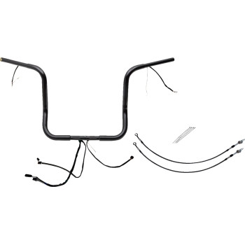 Fat Baggers, Inc. - Fat Baggers, Inc. 1-1/4in. Plug and Play EZ Install Round Top Handlebar Kit - Black - 901514-B