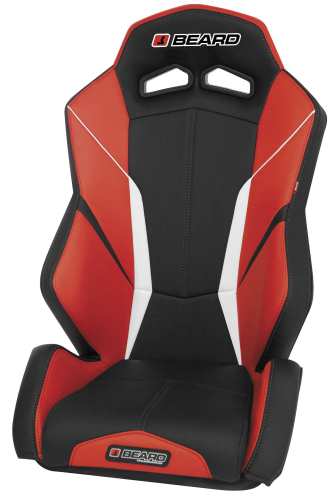 Beard Seats - Beard Seats Torque V2 Rear Seat (Single) - Black/Red - 850-521-2