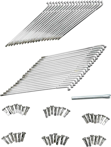 Drag Specialties - Drag Specialties Chrome 9 5/8in. Spoke Set for Custom 21in. Rim - DS-380120