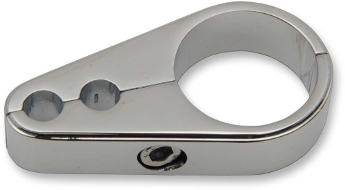Drag Specialties - Drag Specialties Chrome Die-Cast Cable Guide - Dual Throttle Cable Clamp 1in. - 11-0052-SC1