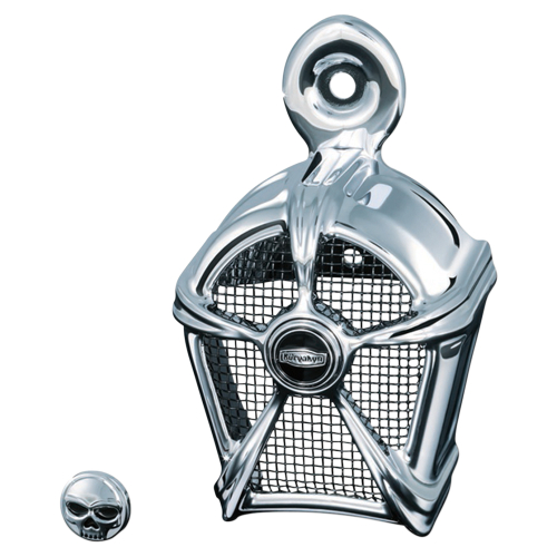 Kuryakyn - Kuryakyn Mach 2 Horn Cover - Chrome with Black Mesh - 7296