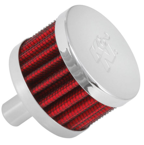 K&N Engineering - K&N Engineering Steel Base Crankcase Vent Filter - 1/2in. Vent - Rubber End Cap - 62-1015