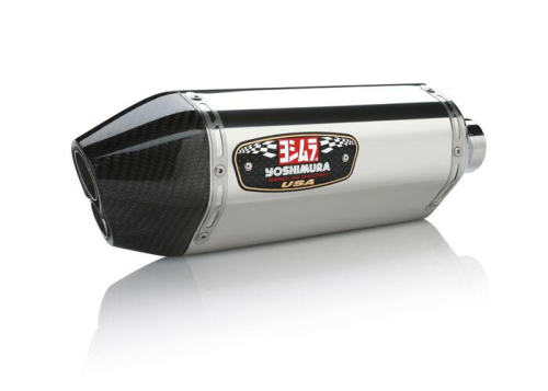 Yoshimura - Yoshimura R-77D Street Series Slip-On - Stainless Steel Muffler - Carbon Fiber End Cap - 1380023520
