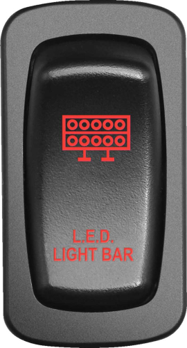 Moose Utility - Moose Utility Low Profile Rocker Switch - Light Bar - Red - LLB-CAR-R