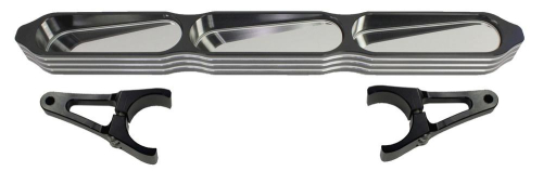 ModQuad - ModQuad Billet 3-Panel Rear View Mirror - 1 3/4in - Black - R-MIR-1.5-BLK