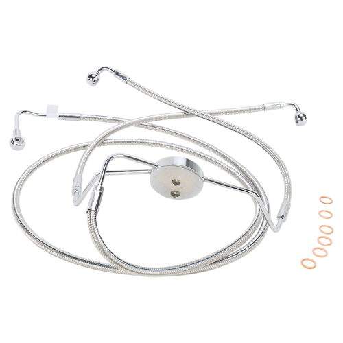Magnum - Magnum Polished Stainless Designer Series Front Lower Brake Line Kit - 57010